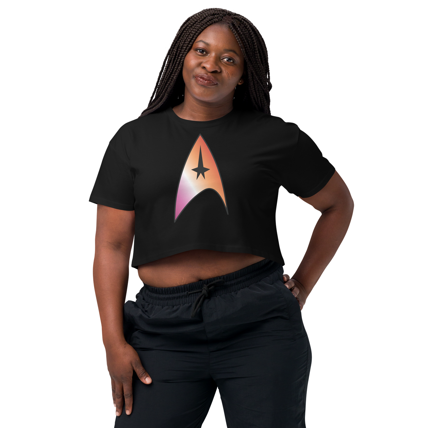 Starfleet Insignia - Lesbian Pride Women’s crop top