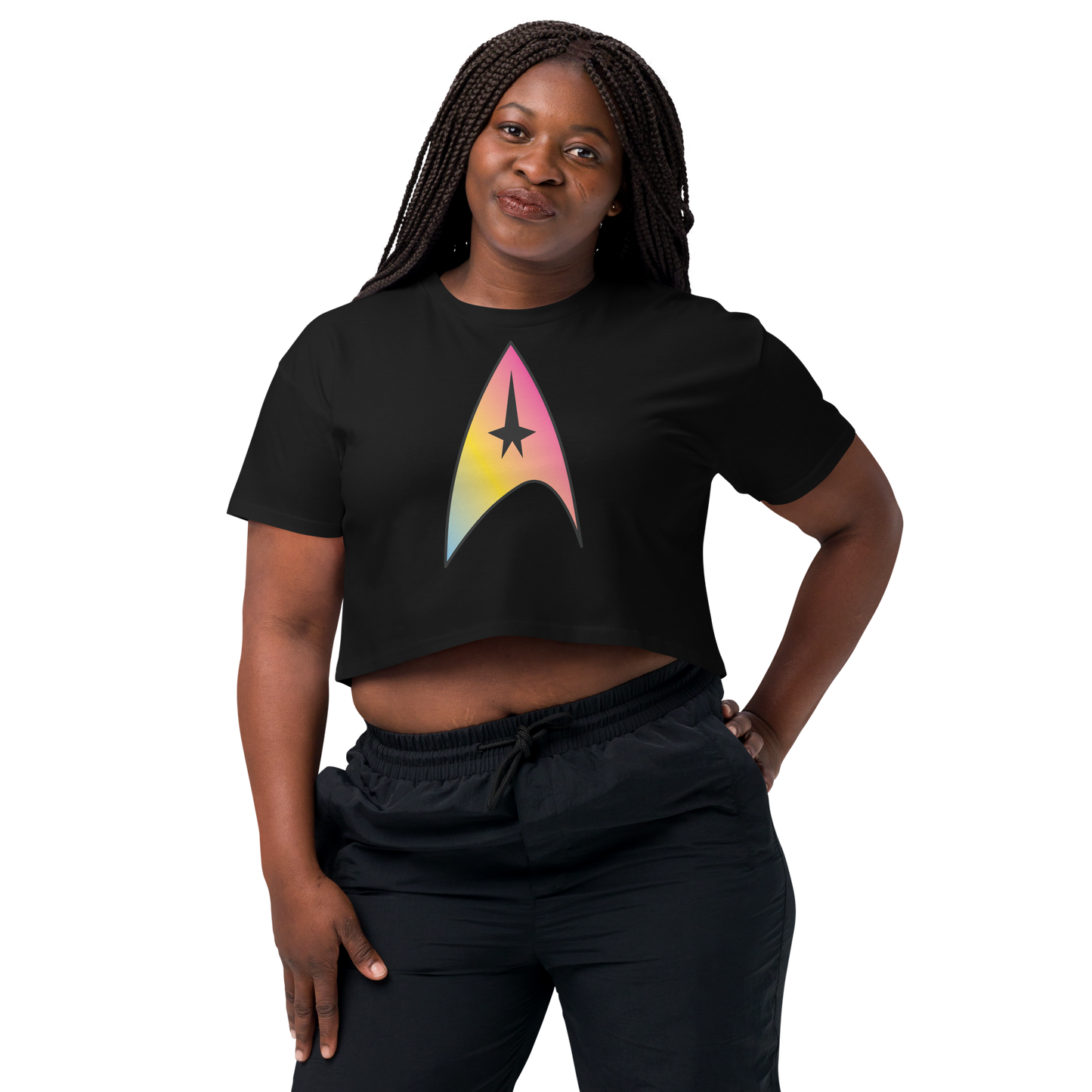 Starfleet Insignia - Pansexual Pride Women’s crop top