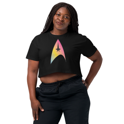 Starfleet Insignia - Pansexual Pride Women’s crop top