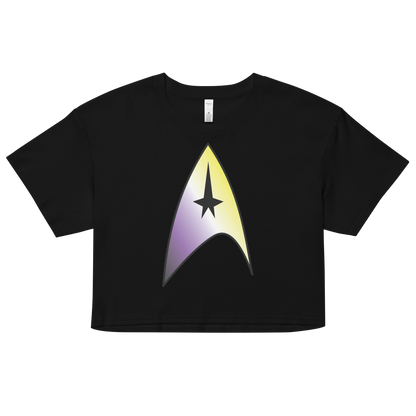 Starfleet Insignia - Non-binary Pride Women’s crop top