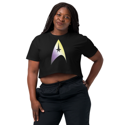 Starfleet Insignia - Non-binary Pride Women’s crop top