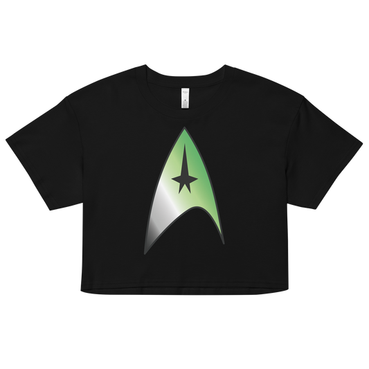 Starfleet Insignia - Aromantic Pride Women’s crop top