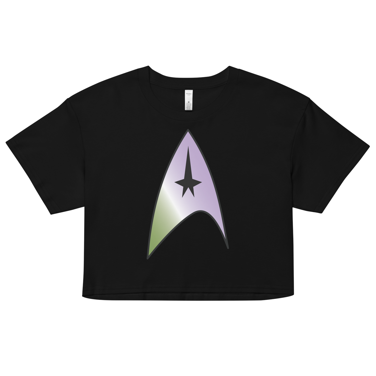 Starfleet Insignia - Genderqueer Pride Women’s crop top