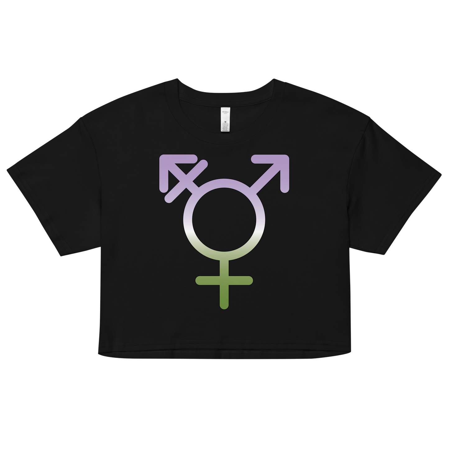 Transgender Symbol - Genderqueer Pride Women’s crop top