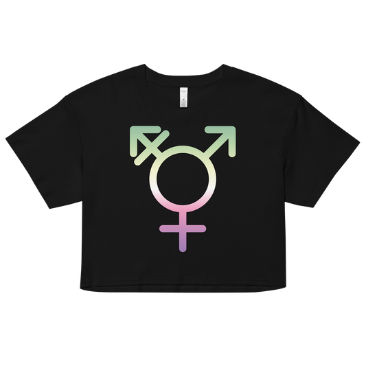 Transgender Symbol - Genderfae Pride Women’s crop top