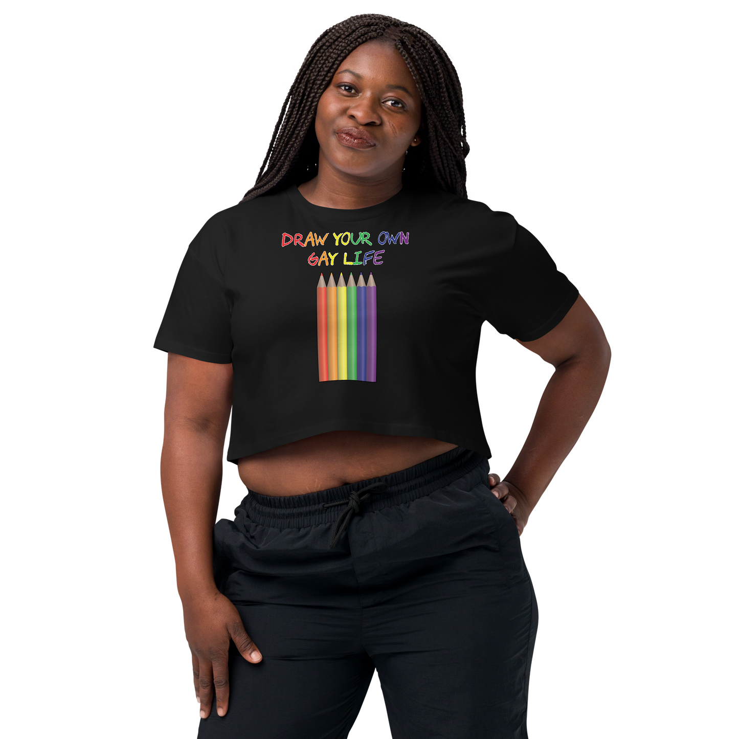 Draw Your Own Gay Life Women’s crop top