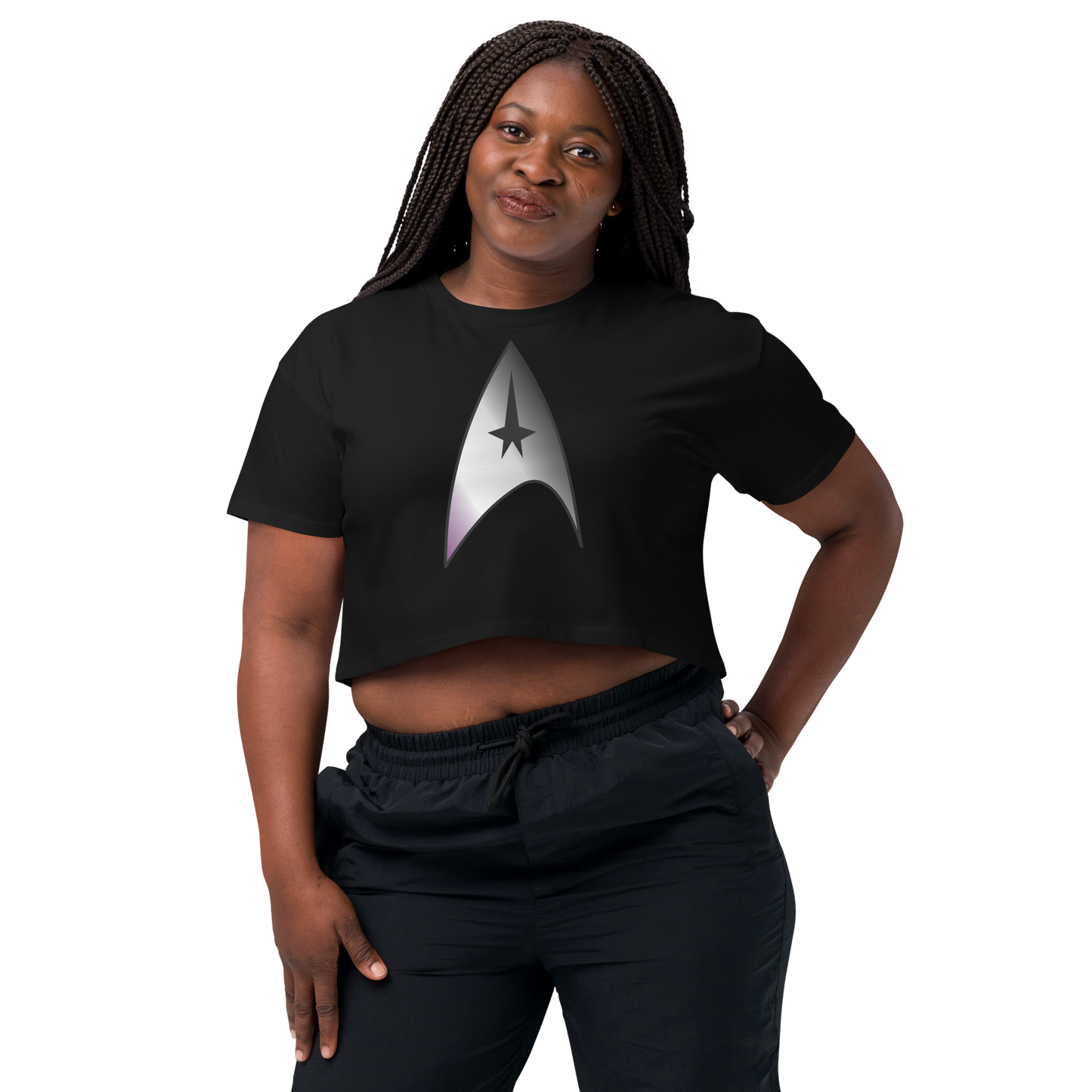 Starfleet Insignia - Asexual/Demisexual Pride Women’s crop top