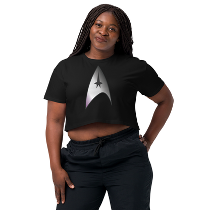 Starfleet Insignia - Asexual/Demisexual Pride Women’s crop top