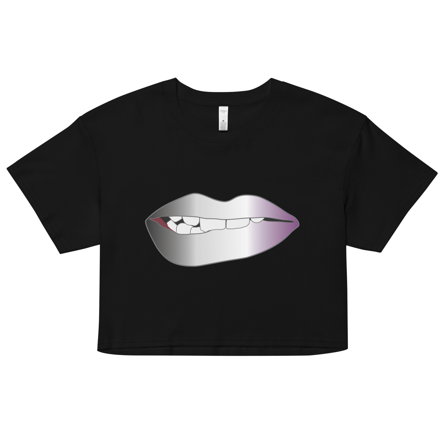 Biting Lips - Asexual/Demisexual Pride - Gradient Women’s crop top