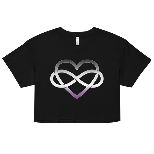 Polyamory Infinity Heart - Asexual/Demisexual Women’s crop top