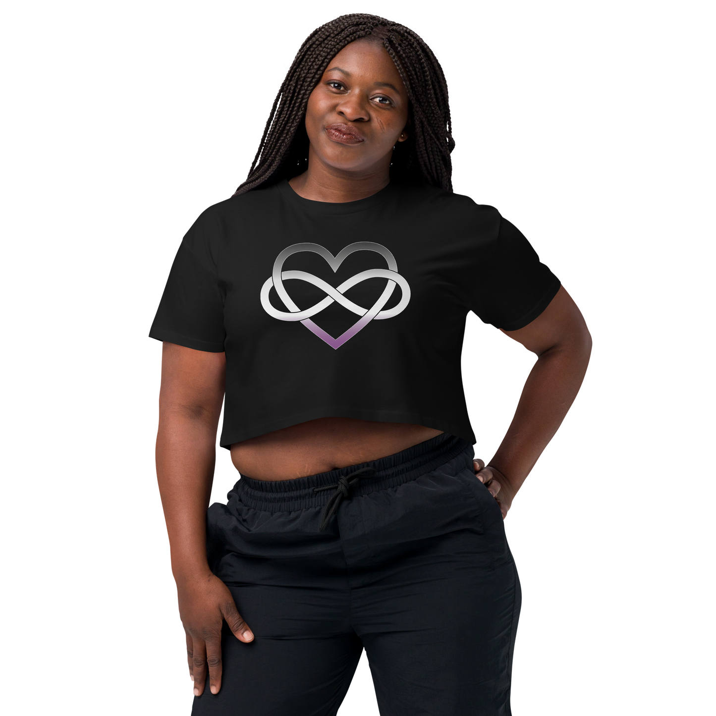 Polyamory Infinity Heart - Asexual/Demisexual Women’s crop top