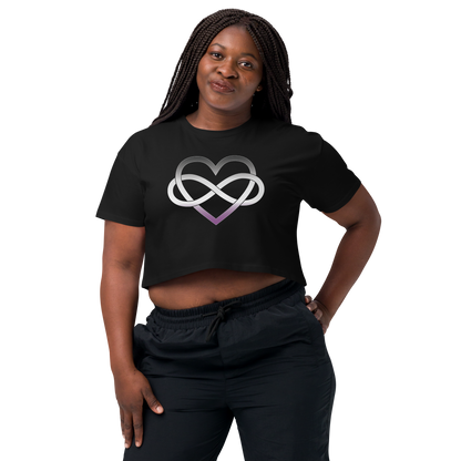 Polyamory Infinity Heart - Asexual/Demisexual Women’s crop top