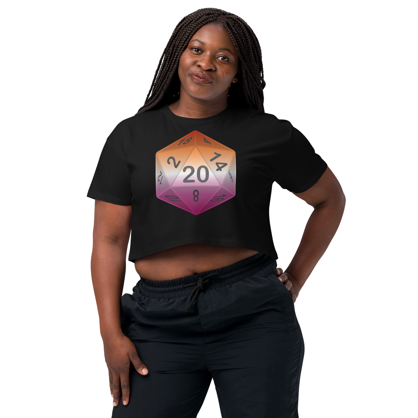 Pride Dice - Lesbian Women’s crop top