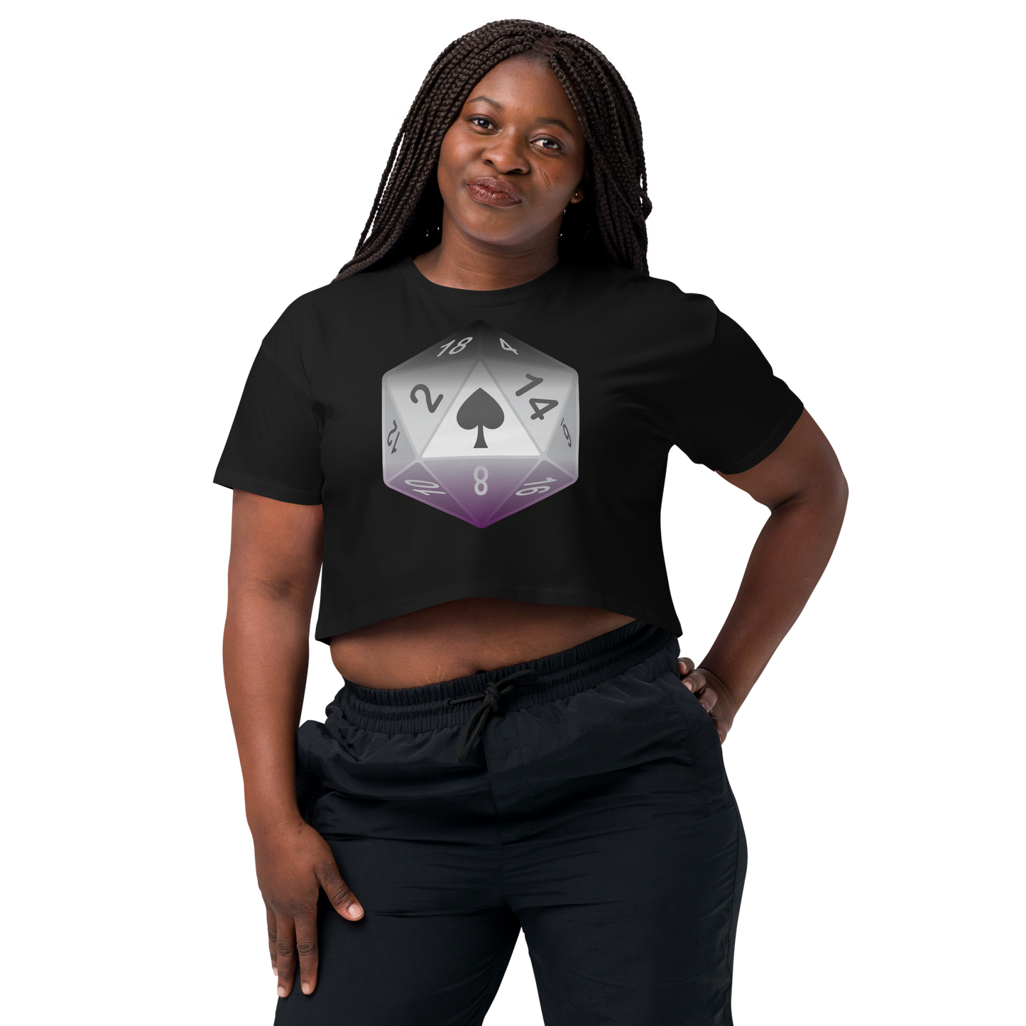 Pride Dice - Asexual Women’s crop top