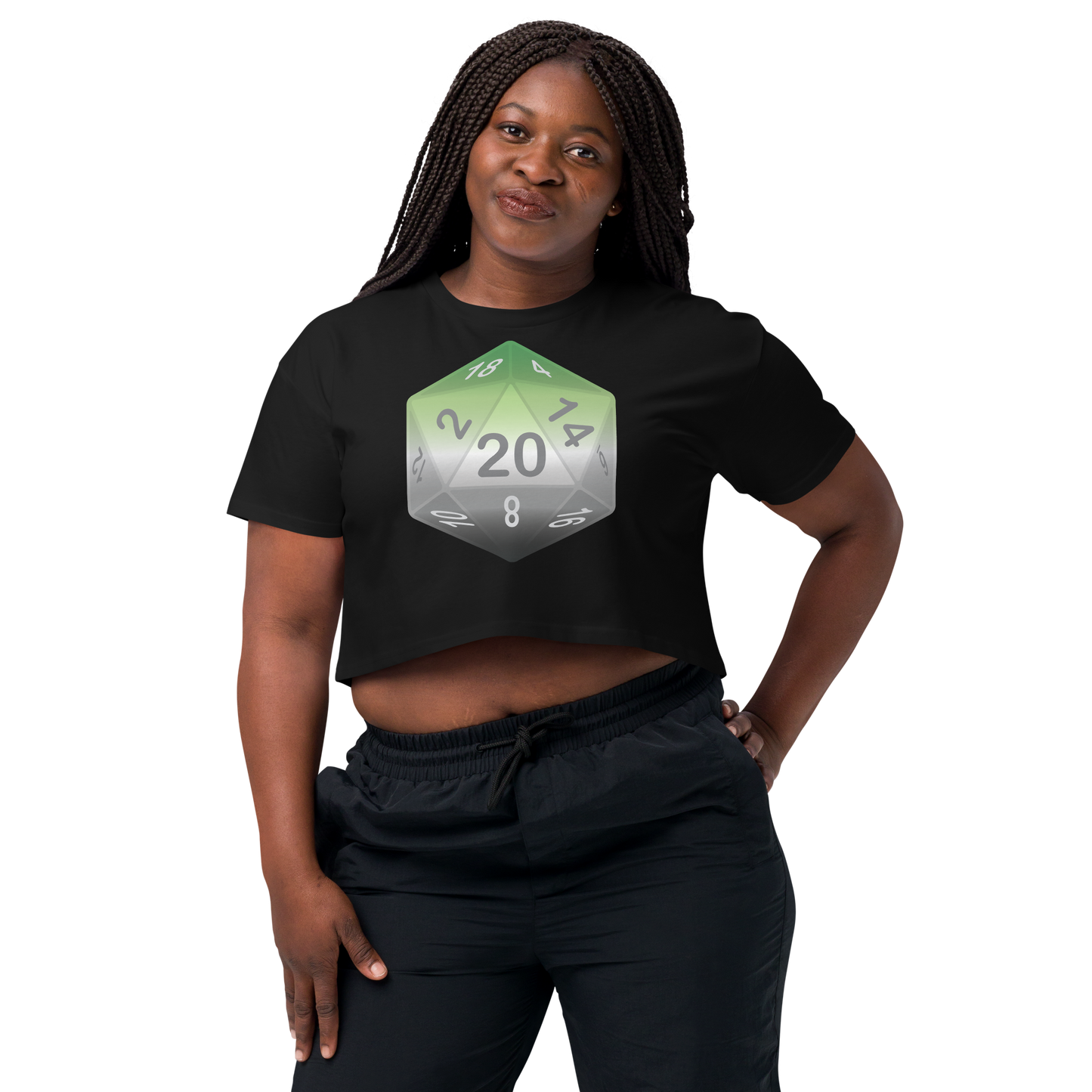 Pride Dice - Aromantic Women’s crop top