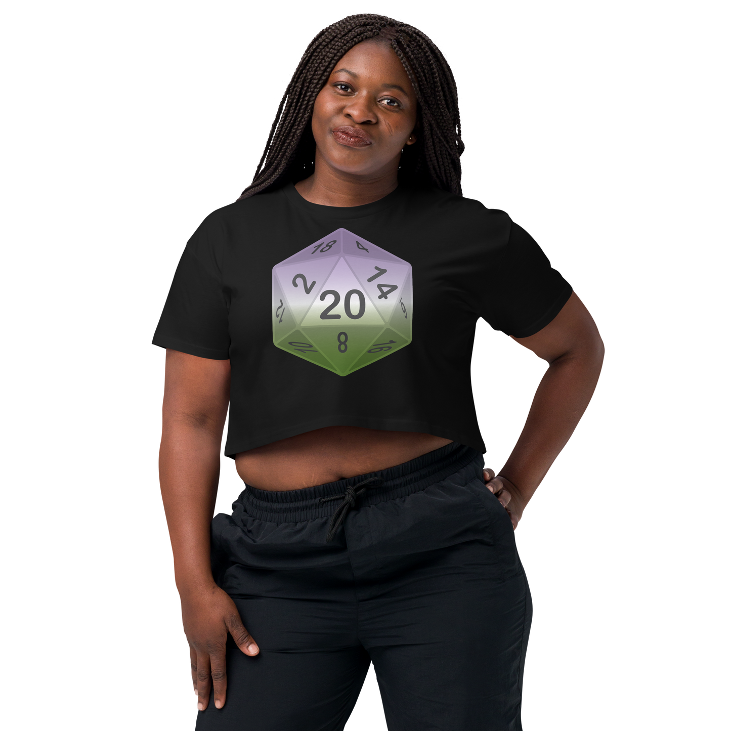 Pride Dice - Genderqueer Women’s crop top