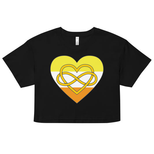 Polyamory Infinity Heart Maverique Pride Women’s crop top