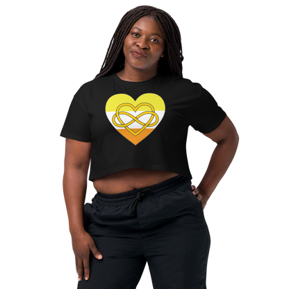 Polyamory Infinity Heart Maverique Pride Women’s crop top