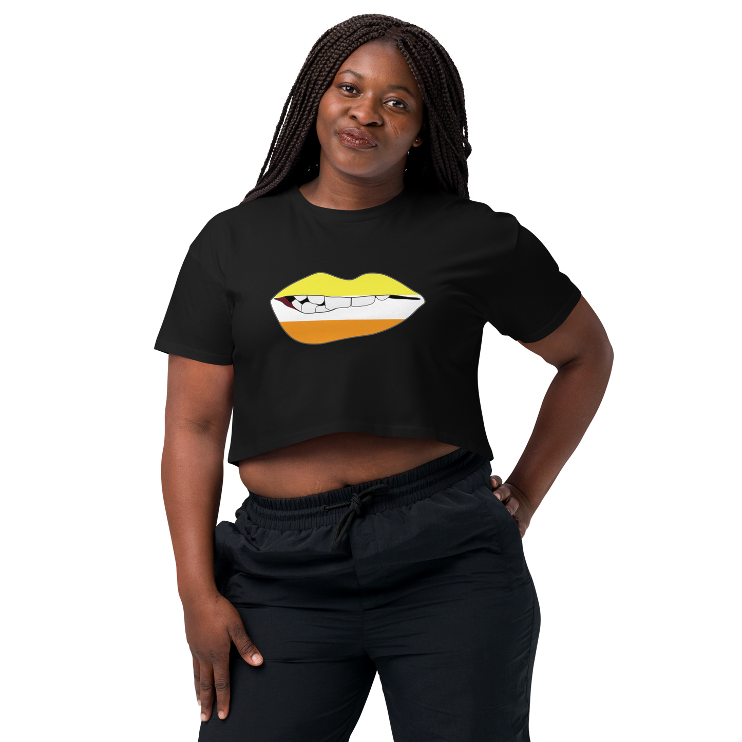 Biting Lips - Maverique Flag Women’s crop top