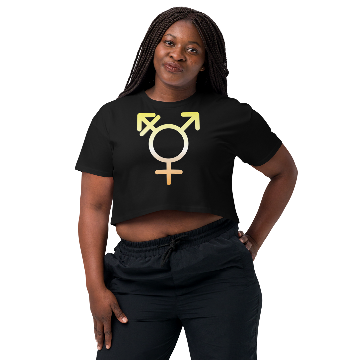 Transgender Symbol - Maverique Pride Women’s crop top