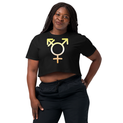 Transgender Symbol - Maverique Pride Women’s crop top