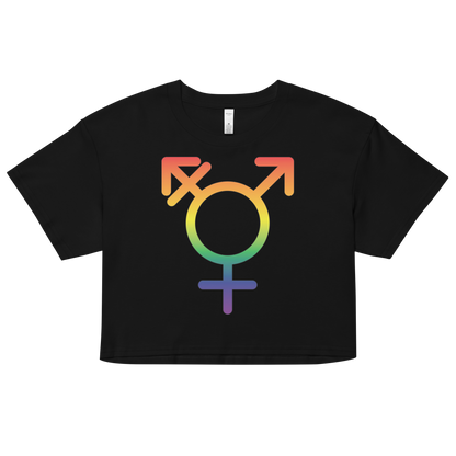 Transgender Symbol - Rainbow Pride Women’s crop top