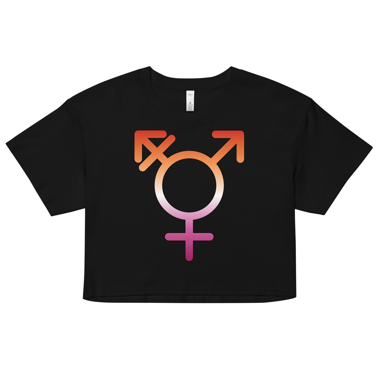 Transgender Symbol - Lesbian Pride Women’s crop top