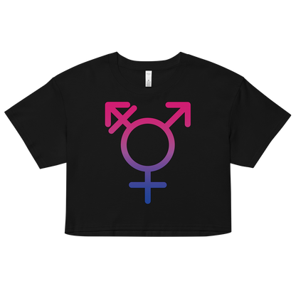 Transgender Symbol - Bisexual Pride Women’s crop top