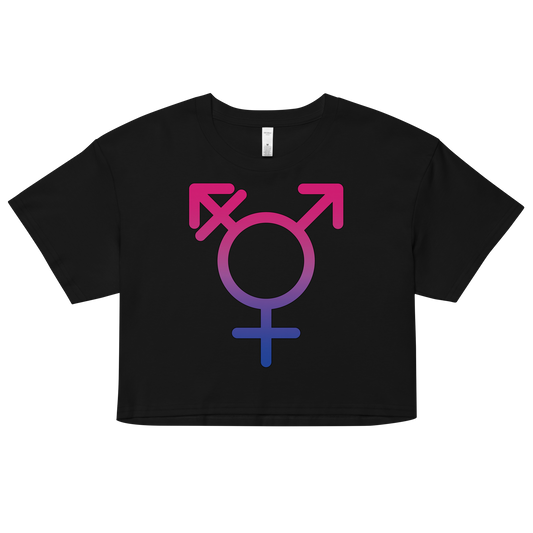 Transgender Symbol - Bisexual Pride Women’s crop top