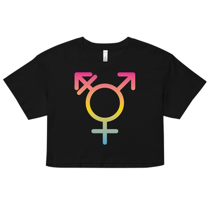 Transgender Symbol - Pansexual Pride Women’s crop top