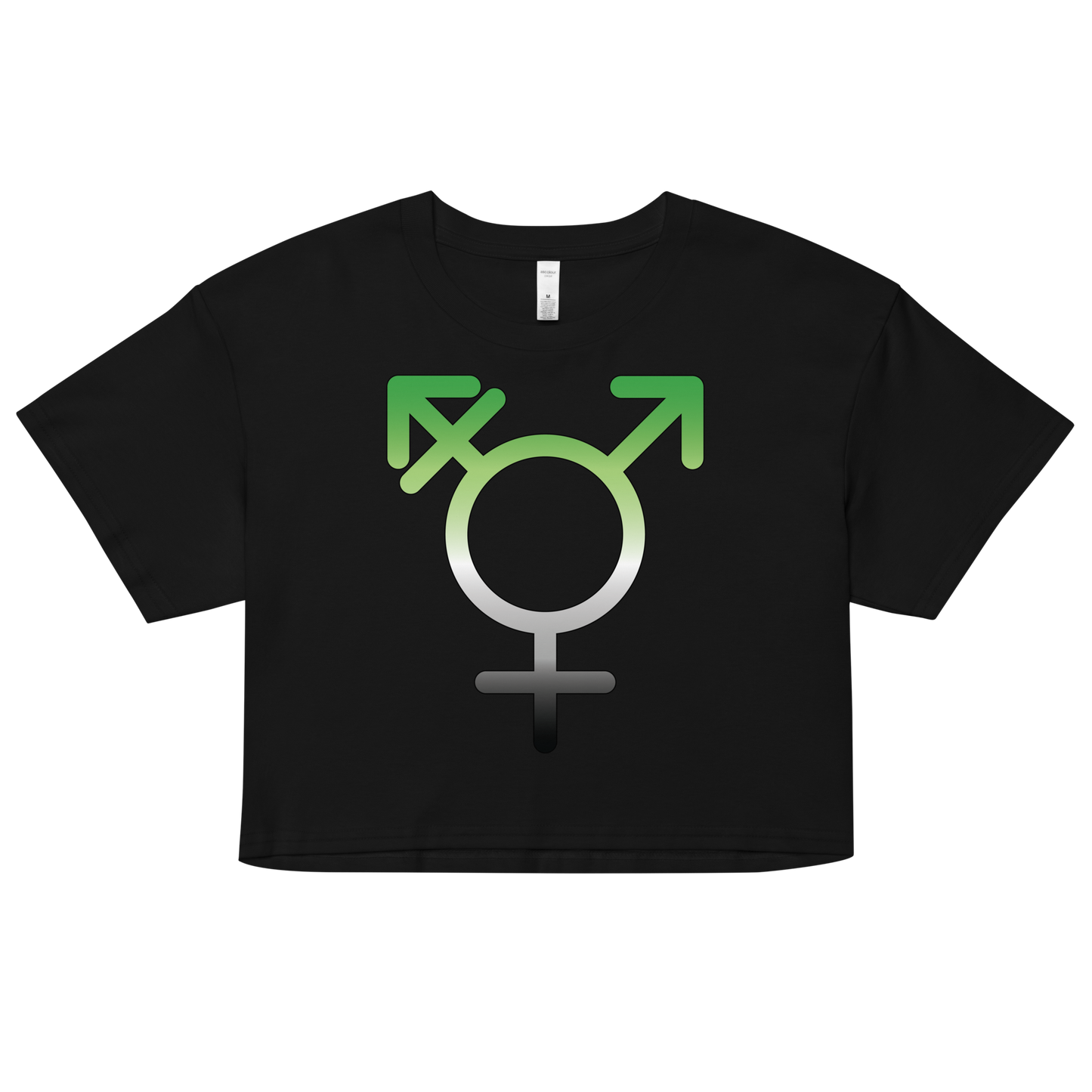 Transgender Symbol - Aromantic Pride Women’s crop top