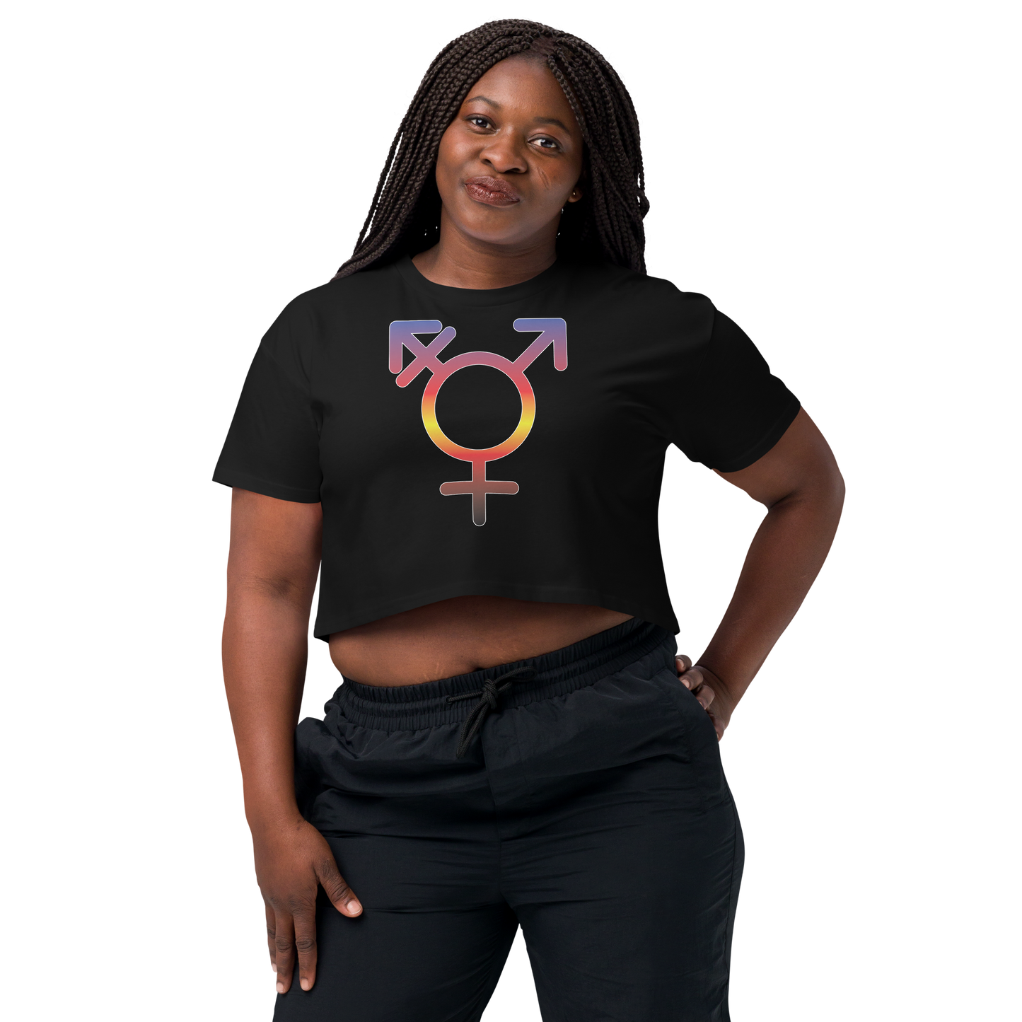 Transgender Symbol - Polyamory Pride Women’s crop top