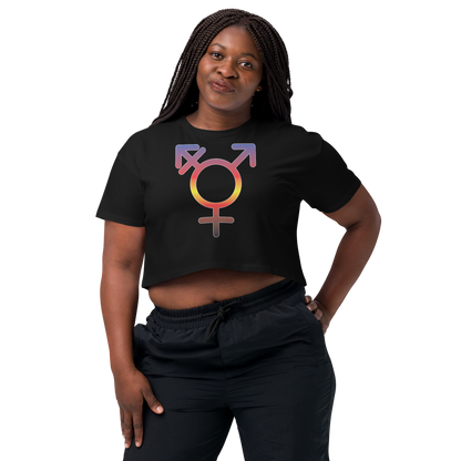 Transgender Symbol - Polyamory Pride Women’s crop top