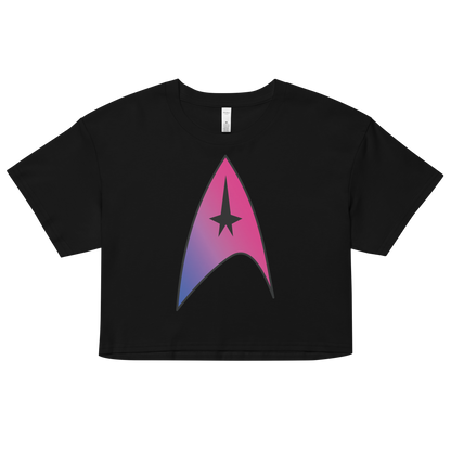 Starfleet Insignia - Bisexual Pride Women’s crop top