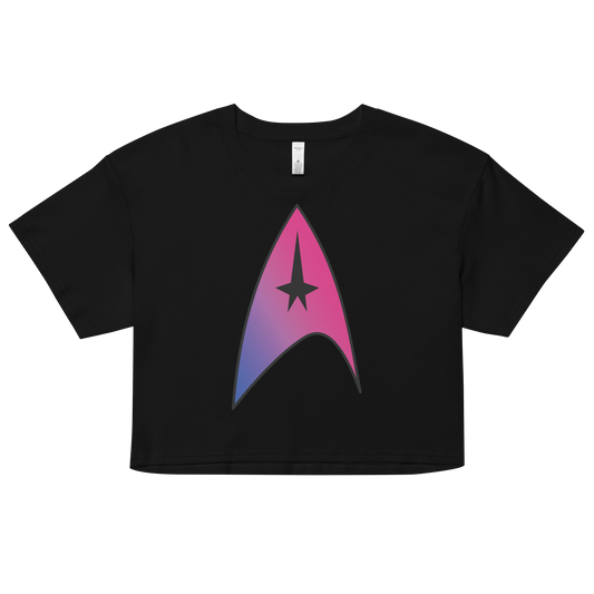 Starfleet Insignia - Bisexual Pride Women’s crop top