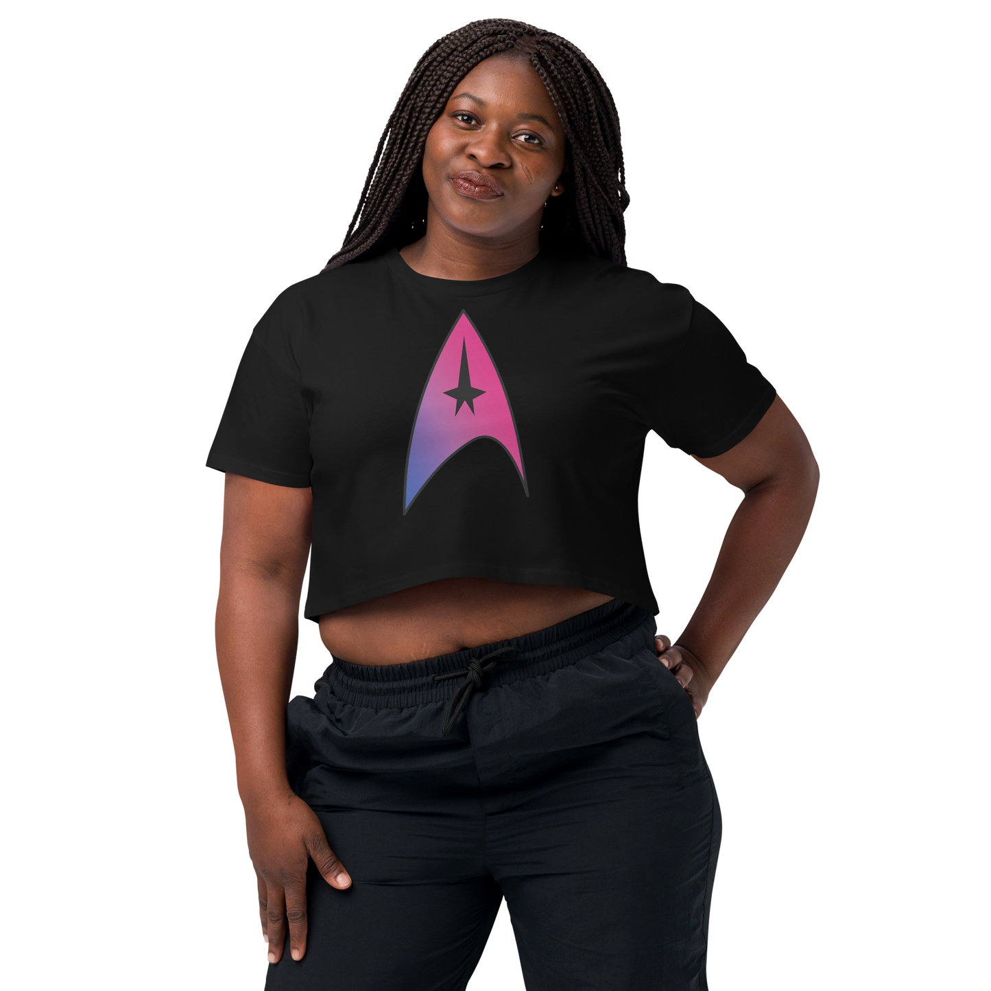 Starfleet Insignia - Bisexual Pride Women’s crop top