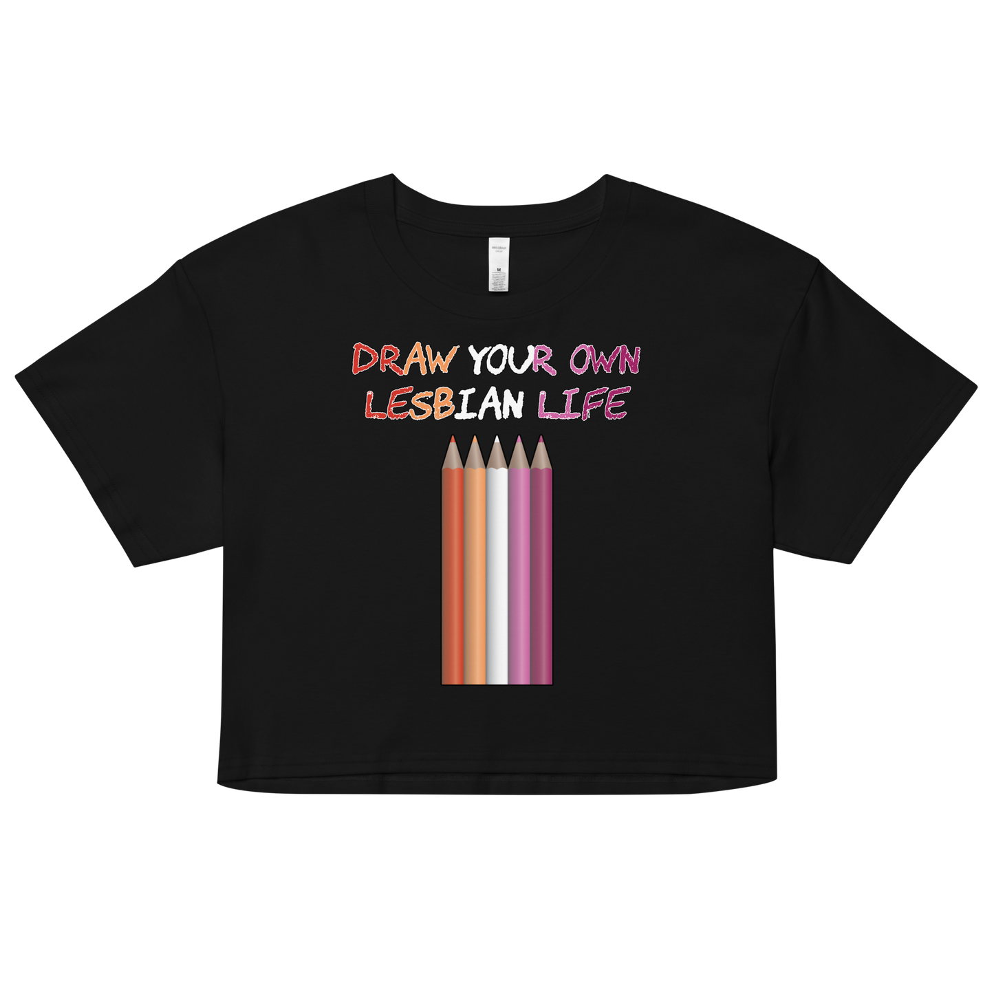 Draw Your Own Lesbian Life Women’s crop top