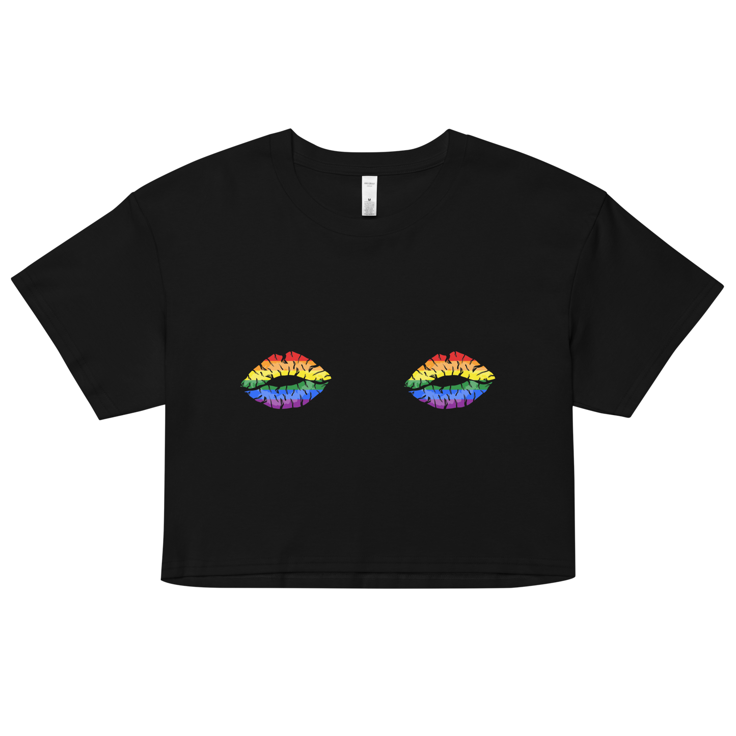 Rainbow Boob Kisses Women’s crop top