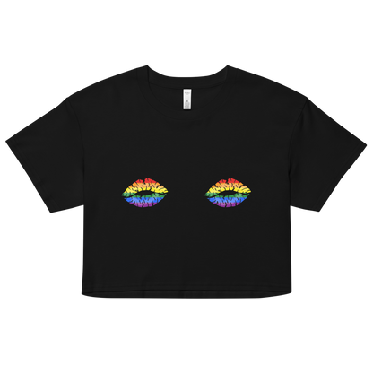 Rainbow Boob Kisses Women’s crop top