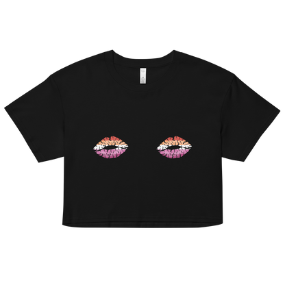 Lesbian Boob Kisses Women’s crop top