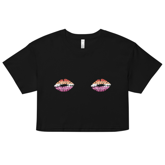 Lesbian Boob Kisses Women’s crop top