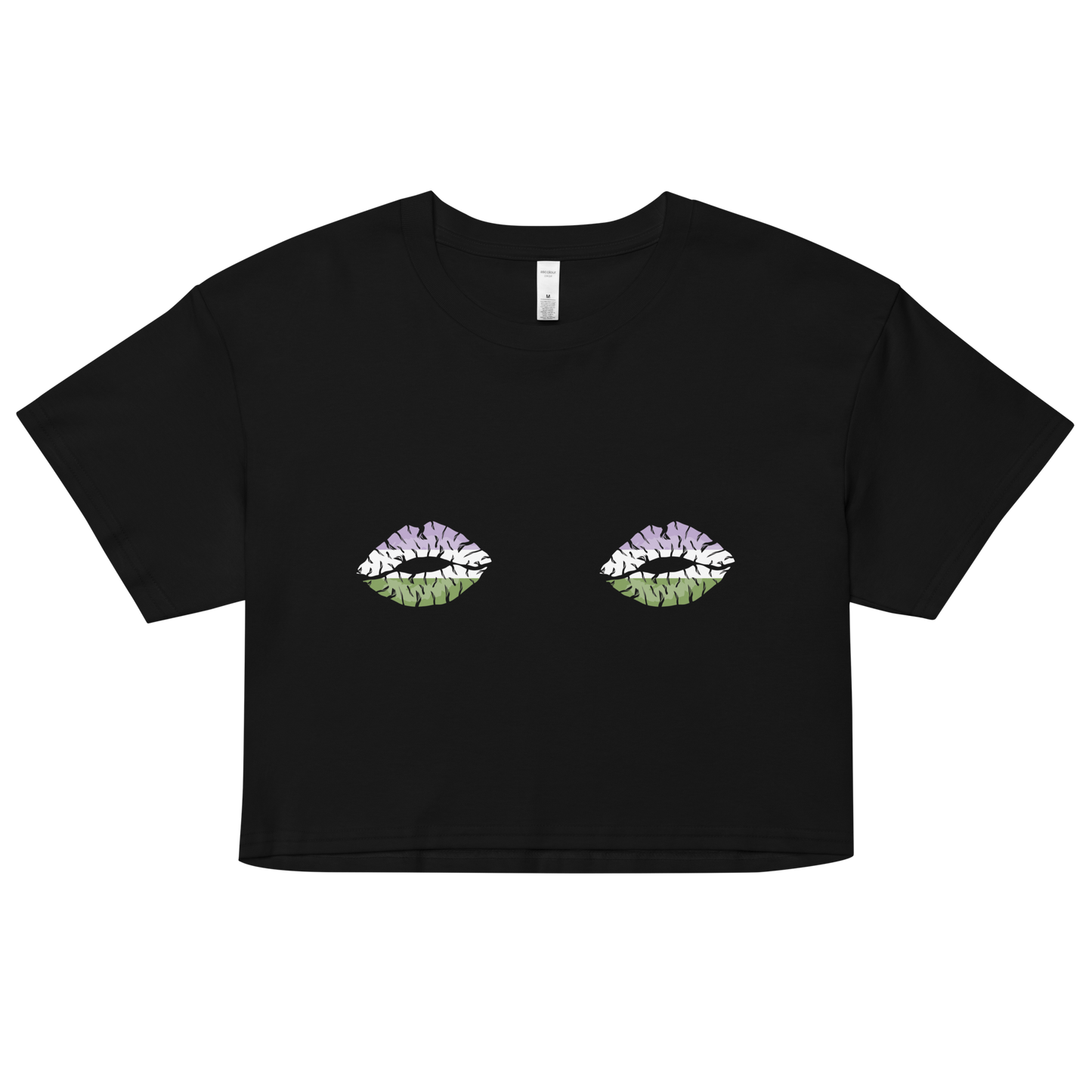 Genderqueer Boob Kisses Women’s crop top