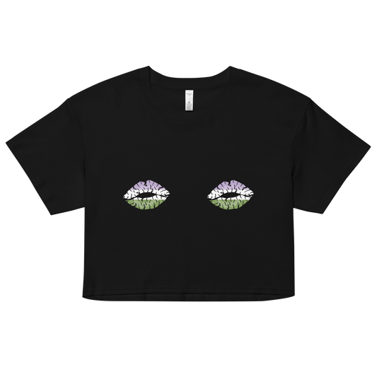 Genderqueer Boob Kisses Women’s crop top