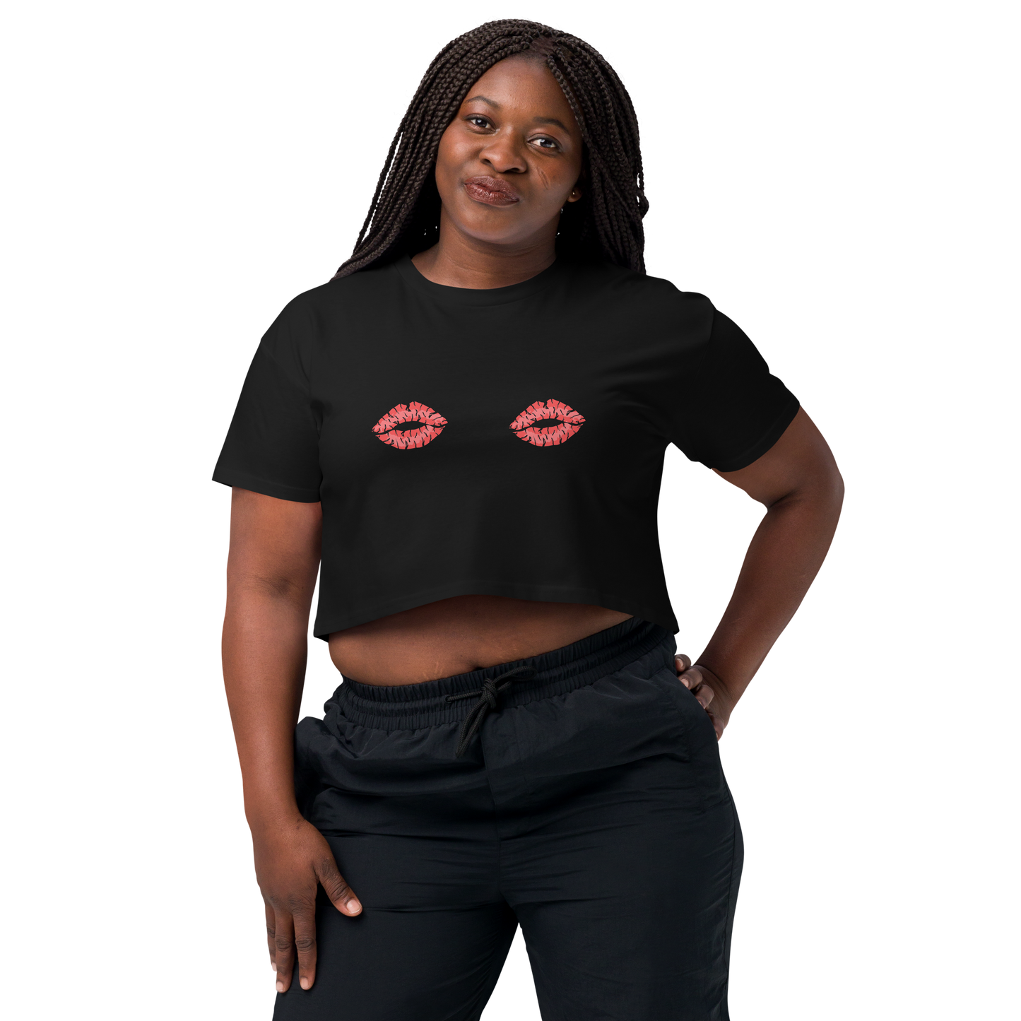 Boob Kisses Women’s crop top