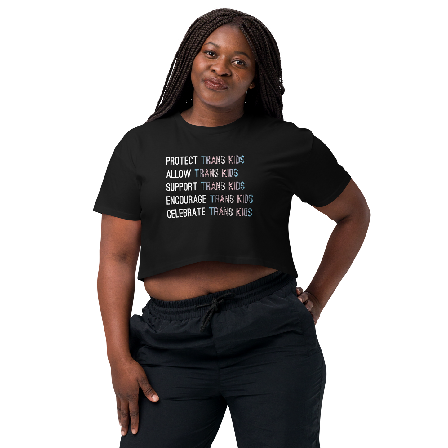 Support Trans Kids Women’s crop top