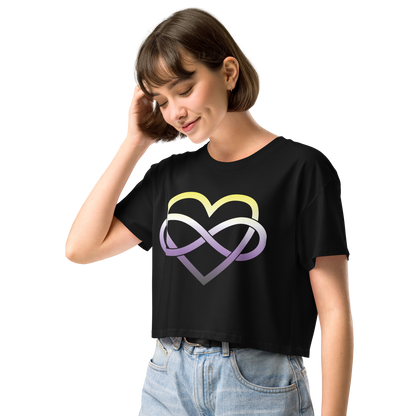 Polyamory Infinity Heart - Non-binary Women’s crop top