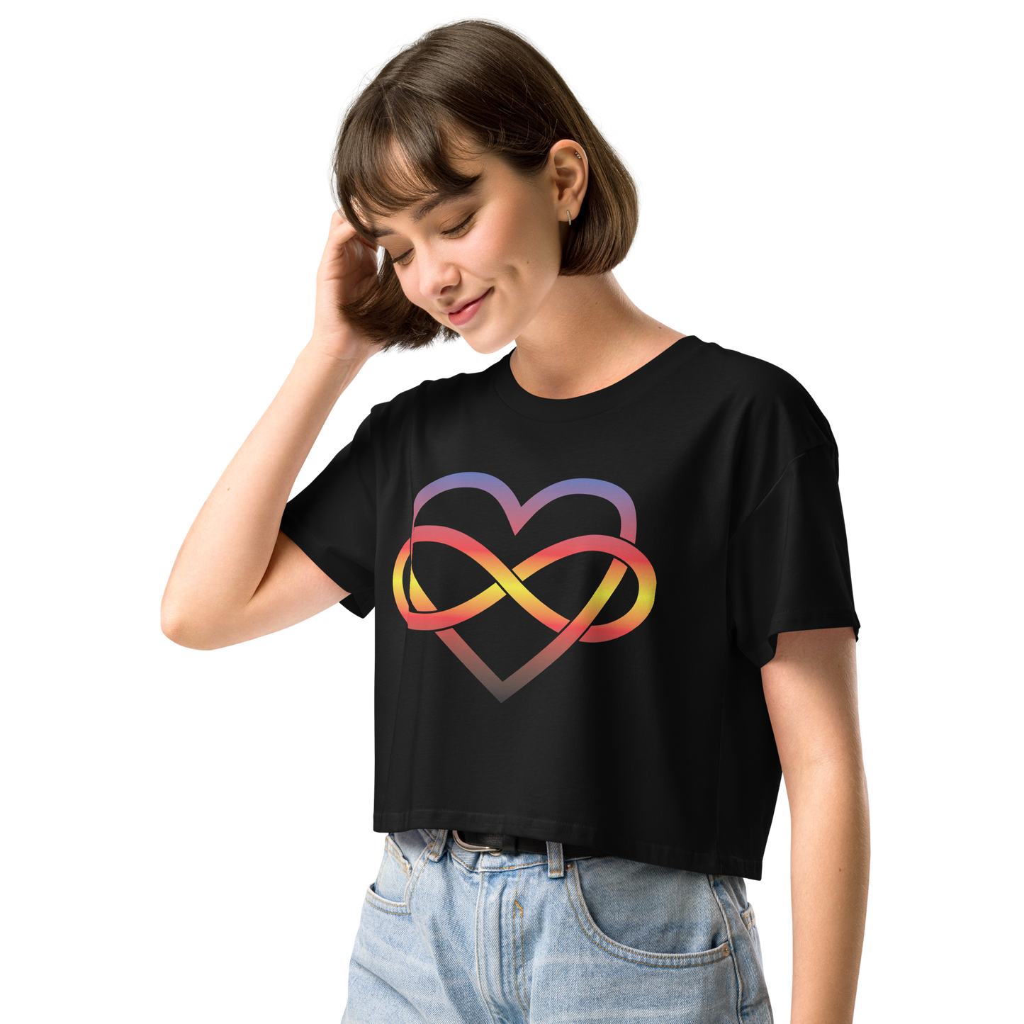 Polyamory Infinity Heart - Polyamory Women’s crop top