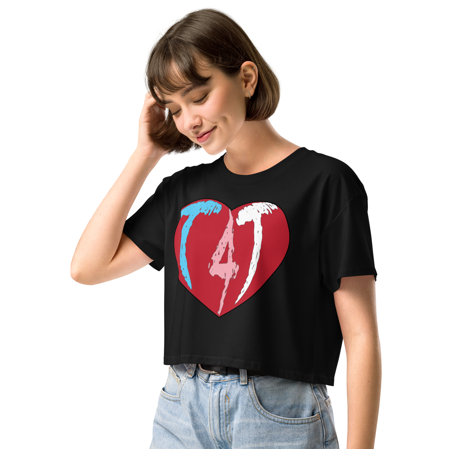 T4T Heart Women’s crop top