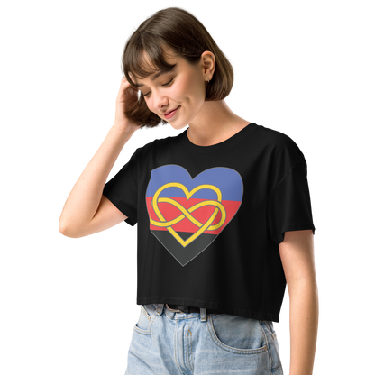 Polyamory Infinity Heart Pride Women’s crop top