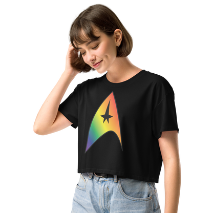 Starfleet Insignia - Rainbow Pride Women’s crop top